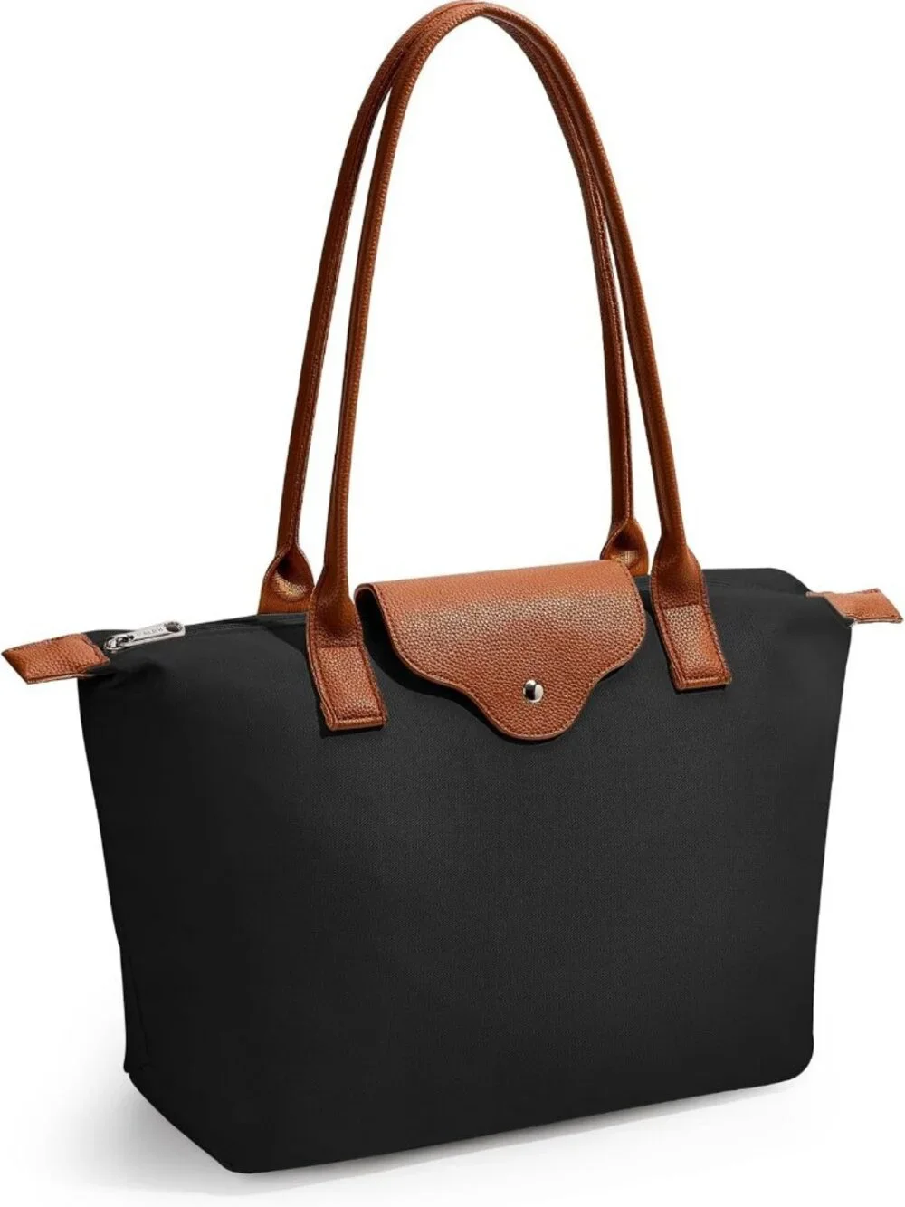 Stylish Nylon Tote Bag for Women, Large Capacity Shoulder Hobo Purse, Foldable